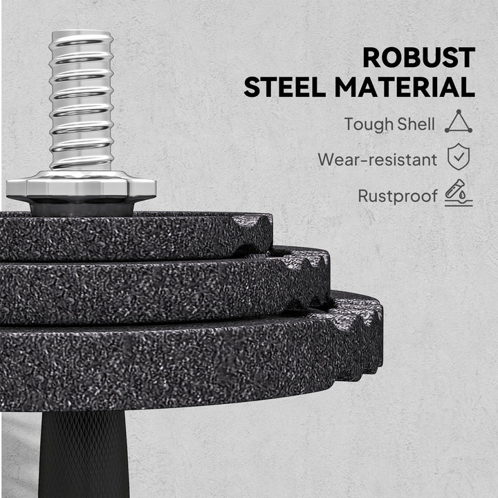 Soozier Adjustable Dumbbell Set, 2 in 1 Weights Dumbbells Set for Home Gym, 112lb Free Weights with Non-Slip Grip