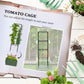 Outsunny Galvanized Planter Box, Outdoor Raised Garden Bed with 4-Tier Trellis Tomato Cage for Climbing Vines, Vegetables, Green