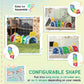Qaba Lion Design Tunnel for Kids to Crawl Through, for 3-6 Years, Multicoloured
