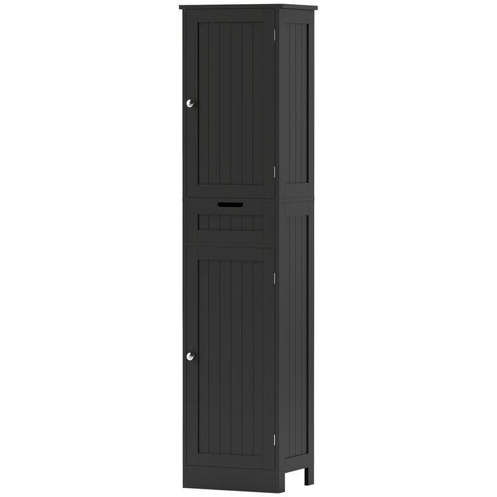 HOMCOM Freestanding Bathroom Cabinet with Drawer and 2 Doors, Tall Bathroom Cupboard for Kitchen, Study, Living Room