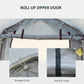 Outsunny 8' x 6' Carport with Sidewalls and Roll-up Door, Outdoor Storage Shelter for Motorcycle and Car, Grey
