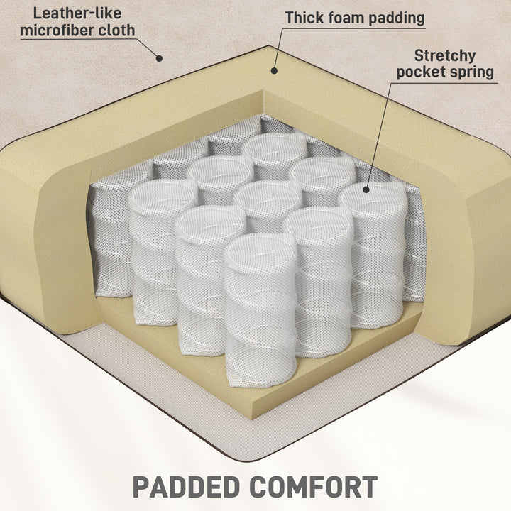 HOMCOM Manual Recliner Chair with Vibration Massage, Side Pockets, Microfibre Reclining Chair for Living Room, Cream White