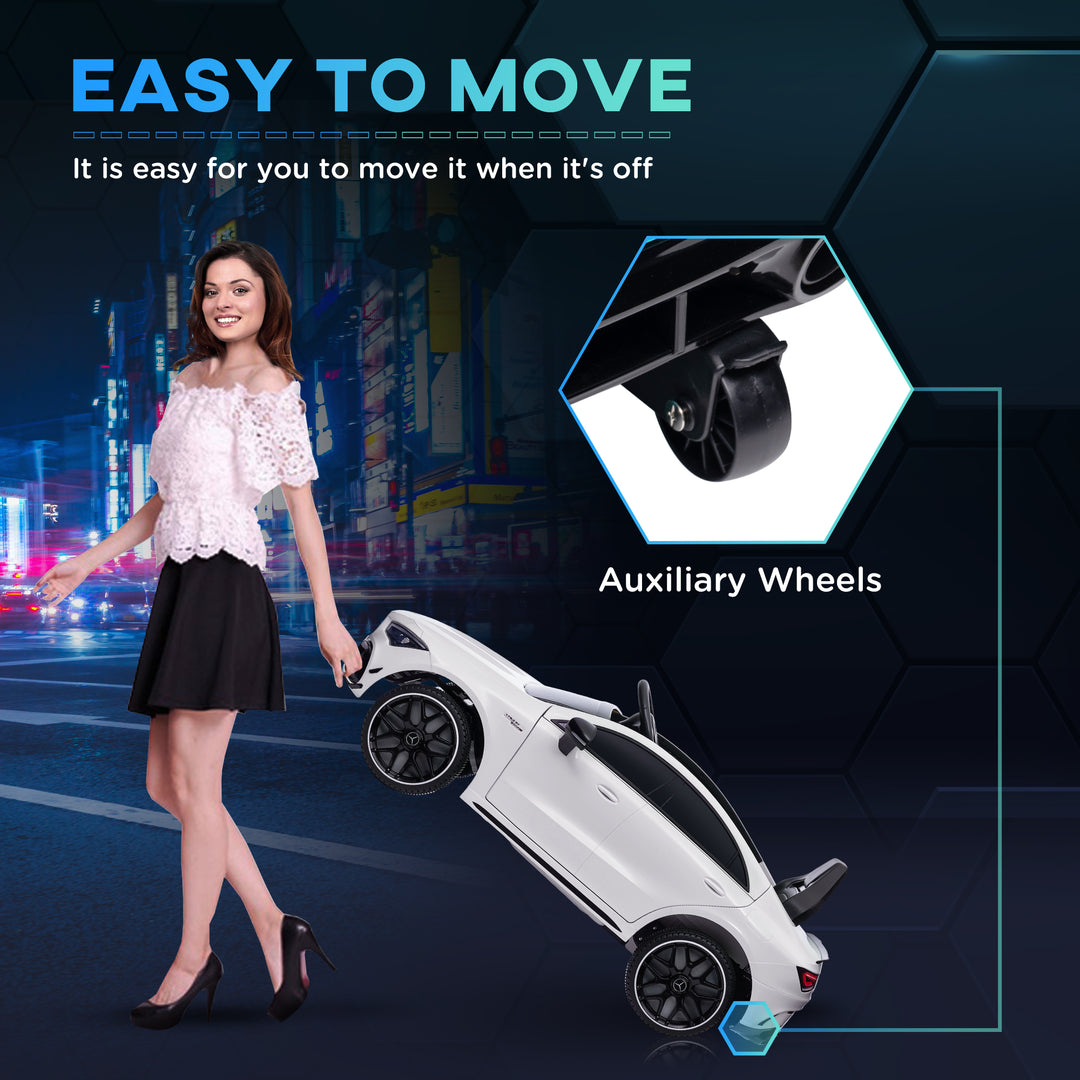 Qaba Mercedes-Benz AMG Licensed 12V Ride on Car, Kids Electric Car with Remote Control, Spring Suspension, LED Lights, Red