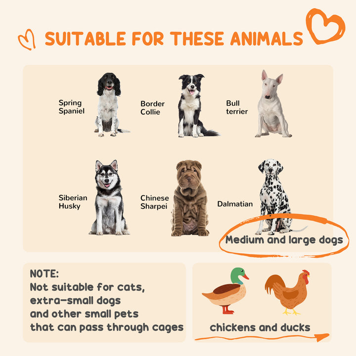 PawHut Galvanised Steel Outdoor House Heavy Duty Dog Kennel, Black