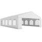 Outsunny 32'x16' Large Patio Gazebo, Steel Party Event Wedding Tent Canopy Carport Garage W/ 4 Removable Sidewalls for Outdoor Parking, White