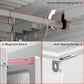 HOMCOM Portable Wardrobe, Foldable Clothes Storage Organzier with 5 Compartments, 1 Hanging Rod, Magnet Doors, White