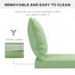 Outsunny Seat Cushion Back Pillows Replacement Set of 2, Patio Chair Cushions Set for Indoor Outdoor, Green