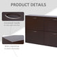HOMCOM Flip Down Shoe Storage, Multi Cabinet, Wooden Shoe Rack, Entryway Shelf, 4 Drawer Organizer, Freestanding Unit, Brown