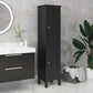 kleankin Tall Bathroom Cabinet, Freestanding Storage Organizer with Adjustable Shelves and Cupboards, 15" x 13" x 63", White