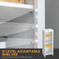 HOMCOM 48" Farmhouse Kitchen Pantry Storage Cabinet with Barn Door, Kitchen Pantry Cabinet with Adjustable Shelves, Natural