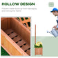 Outsunny Wood Planter with Trellis for Vine Climbing, Raised Garden Bed to Grow Vegetables for Backyard, 28" x 11" x 46", Brown