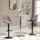 HOMCOM Adjustable Bar Stools Set of 2, Leathaire Swivel Barstools with Back and Footrest, Upholstered Bar Chairs for Kitchen, Dining Room, Home Pub, Brown