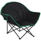 Outsunny Foldable Camping Chair Padded Moon Saucer Chair with Carry Bag, Storage Pocket for Outdoor, Beach, Picnic, Hiking, Fishing, Travel