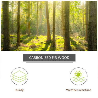 Outsunny Outdoor Waterfall Fountain w/ Pump Natural Wood Wishing Well Garden Decor, 22.5x22.5x47.25