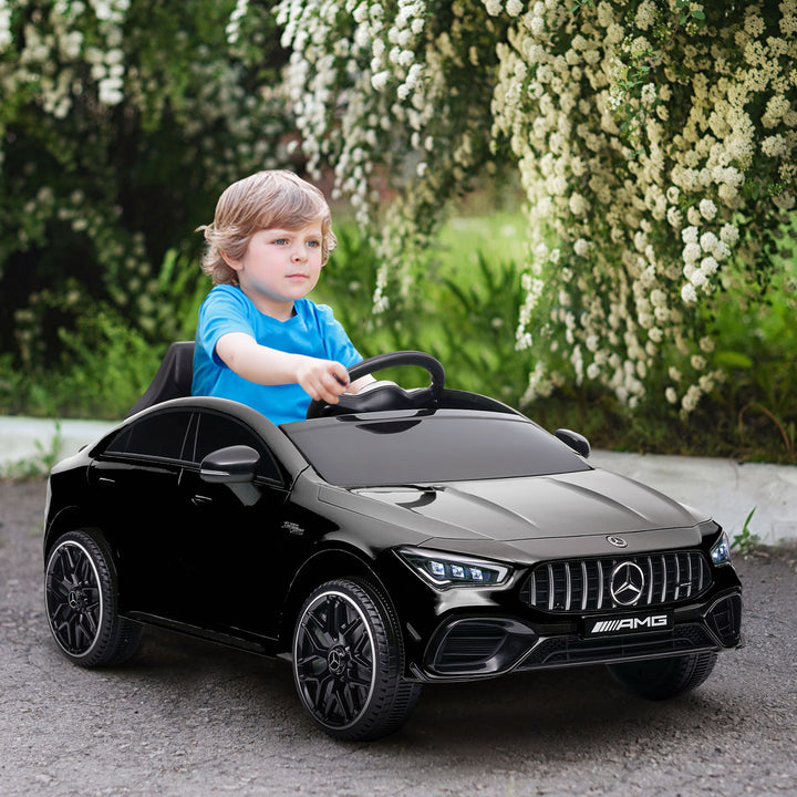 Qaba Mercedes-Benz AMG Licensed 12V Ride on Car, Kids Electric Car with Remote Control, Spring Suspension, LED Lights, Red