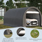 Outsunny 10' x 16' Heavy Duty Portable Carport Tent with Zippered Door, PE Cover for Car, Boat, Motorcycle, Bike, White