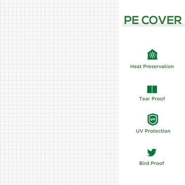 Outsunny 6' x 3' x 3' Portable Tunnel Greenhouse Outdoor Garden Mini with Large Zipper Doors & Water/UV PE Cover White