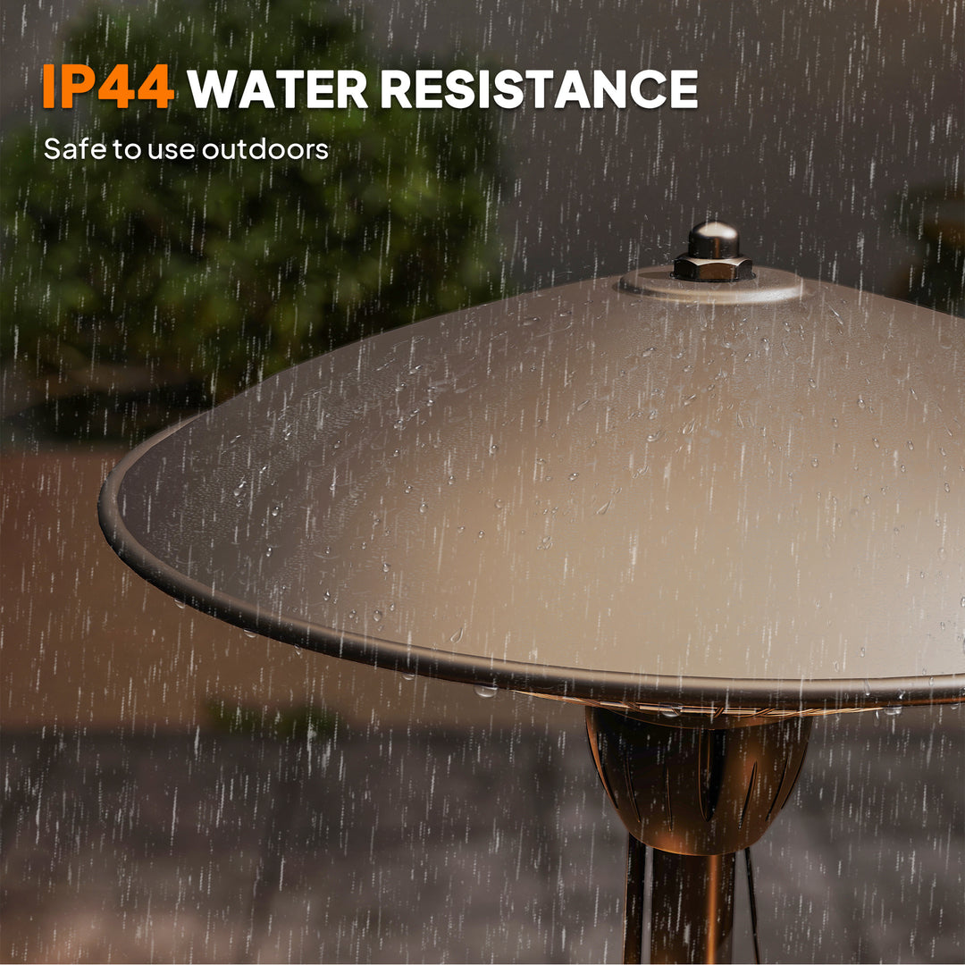 Outsunny 1500 W Electric Patio Heater with Tip-Over Protection, Outdoor Heater with Pull Switch, Black