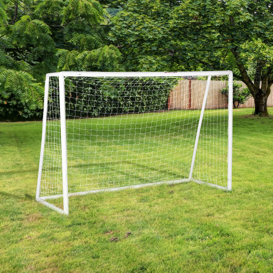 Soozier 9.8 x 6.6ft Soccer Goal, Portable Soccer Practice Net with PE Net for Backyard, Garden, Park, Beach