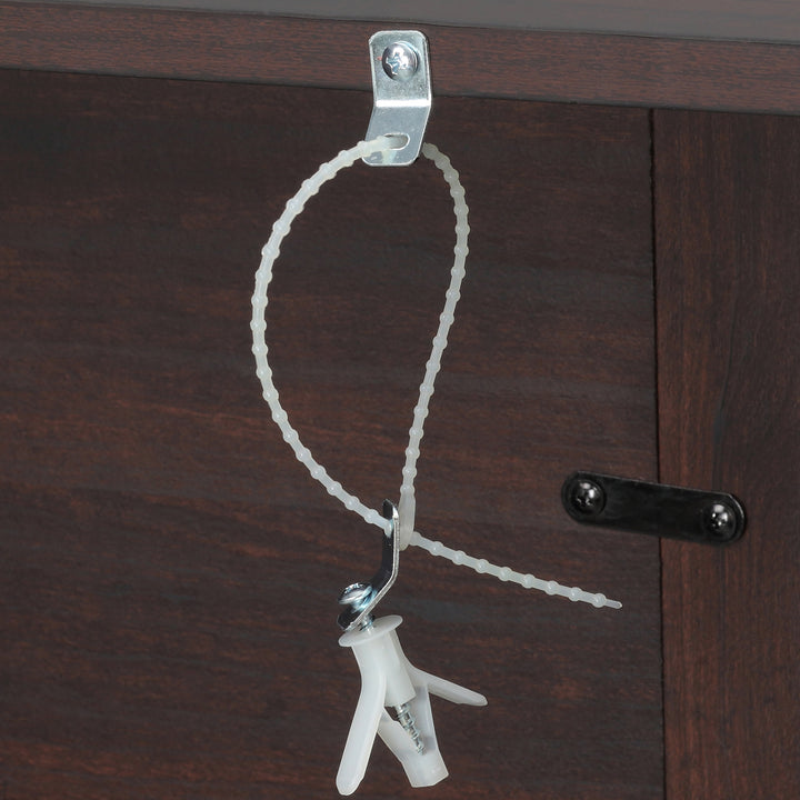 HOMCOM Electric Fireplace with Mantel, Freestanding Heater Corner Firebox with Log Hearth and Remote Control, 1400W, Brown