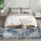 HOMCOM 6x9 Area Rug, Vintage Machine Washable Rug, Non-Slip Floor Carpet for Living Room, Bedroom, Dining Room, Blue