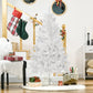 HOMCOM 5ft Artificial Christmas Tree with Pine Realistic Branches, Auto Open, for Indoor Decoration, White