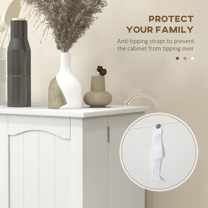 HOMCOM 41" Storage Cabinet, 2-Door Kitchen Pantry Cabinet with 5-tier Shelving, 12 Spice Racks and Adjustable Shelves, Grey