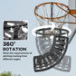 Soozier Basketball Hoop Ball Returner, Height Adjustable Basketball Rebounder with 360Â° Rotatable Return Chute, Black