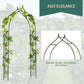 Outsunny 8FT Metal Garden Arch, Decorative Arbor Trellis for Climbing Plants, Wedding, Party, Event, Holiday, Black