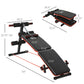 Soozier Foldable Sit Up Bench Core Workout for Home Gym Black