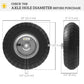 Outsunny Set of 4 Pneumatic Wheels, 10" Wheelbarrow Wheels Replacement for Barn Carts, Hose Carts, Garden Carts, Black