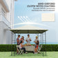 Outsunny 10' x 10' Gazebo Canopy Replacement Cover, Garden Gazebo Roof Replacement, UPF30+, TOP COVER ONLY, Cream White