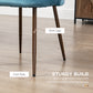 HOMCOM Upholstered Dining Chairs Set of 4, Velvet Accent Chair with Back and Wood-grain Steel Leg for Kitchen, Grey