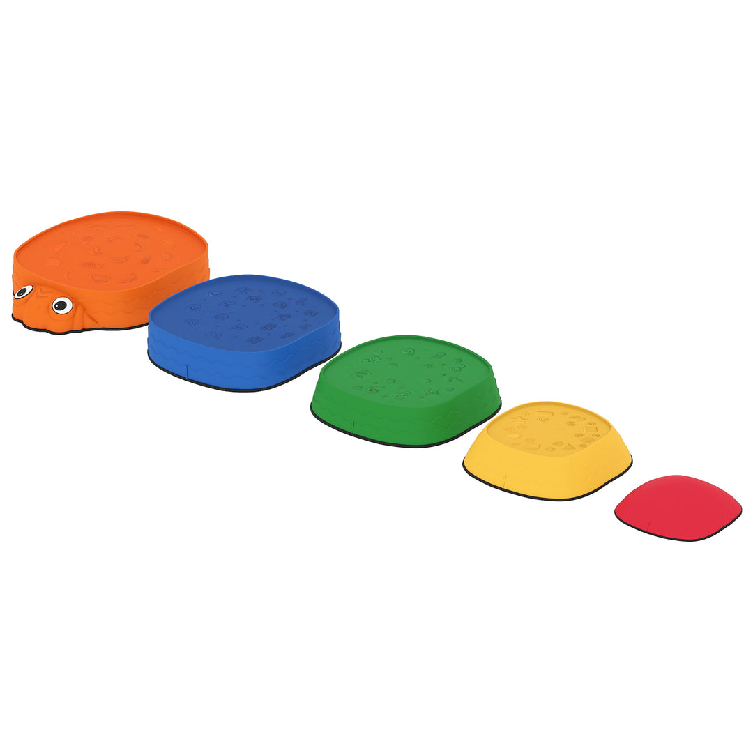 Qaba Ladybug Balance Stepping Stones for Promoting Balance Coordination and Strength, Outdoor & Indoor Obstacle Course