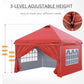 Outsunny 10' x 10' Pop Up Canopy Tent, Instant Sun Shelter, Tents for Parties, with Wheeled Carry Bag, Blue