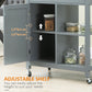 HOMCOM Rolling Kitchen Cart with Wood Top and Drawer, Kitchen Island on Wheels for Dining Room, Grey