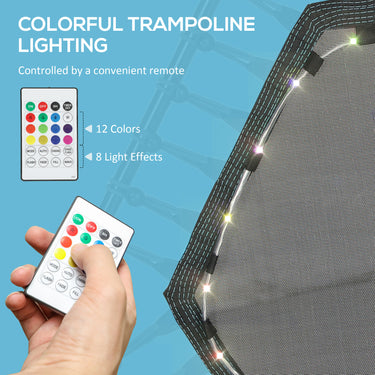 Soozier 45" Rebounder Trampoline for Adult, Quiet Bungee Rebounder with Adjustable Handle, Blue