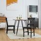 HOMCOM Wooden Dining Chairs Set of 2, Kitchen Chairs with Cross Back, Solid Structure for Living Room and Dining Room, Black