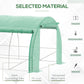 Outsunny Large Walk-in Greenhouse, 20'x10'x6.6' Tunnel Greenhouse with Zippered Door and 12 Roll-up Windows, Outdoor Green House for Garden Plant, Green
