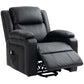HOMCOM Lift Chair for Seniors, PU Leather Upholstered Electric Recliner Chair with Remote, Side Pockets, Quick Assembly, Grey