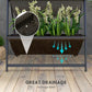 Outsunny 4-Tier Vertical Raised Garden Planter with 4 Boxes, Outdoor Plant Stand Grow Container for Vegetable Flowers, Brown