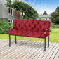 Outsunny 3 Seater Outdoor Seat Pads Bench Swing Chair Replacement Cushions Backrest for Patio Garden, Dark Grey