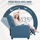 HOMCOM Fabric Recliner Chair Manual Home Theater Seating Single Reclining Sofa Chair with Padded Seat for Living Room, Dark Grey