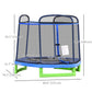 Outsunny 84.75" Kids Trampoline 7 FT Indoor Outdoor Trampolines with Safety Net Enclosure Built-in Zipper Padded Covering, for Boys and Girls, Red