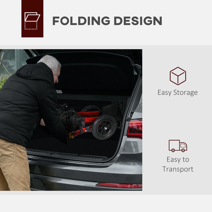 HOMCOM Rollator for Seniors with Seat, Rubber Wheels, Aluminum Folding Rolling Walker with Adjustable Handle, Bag, Blue