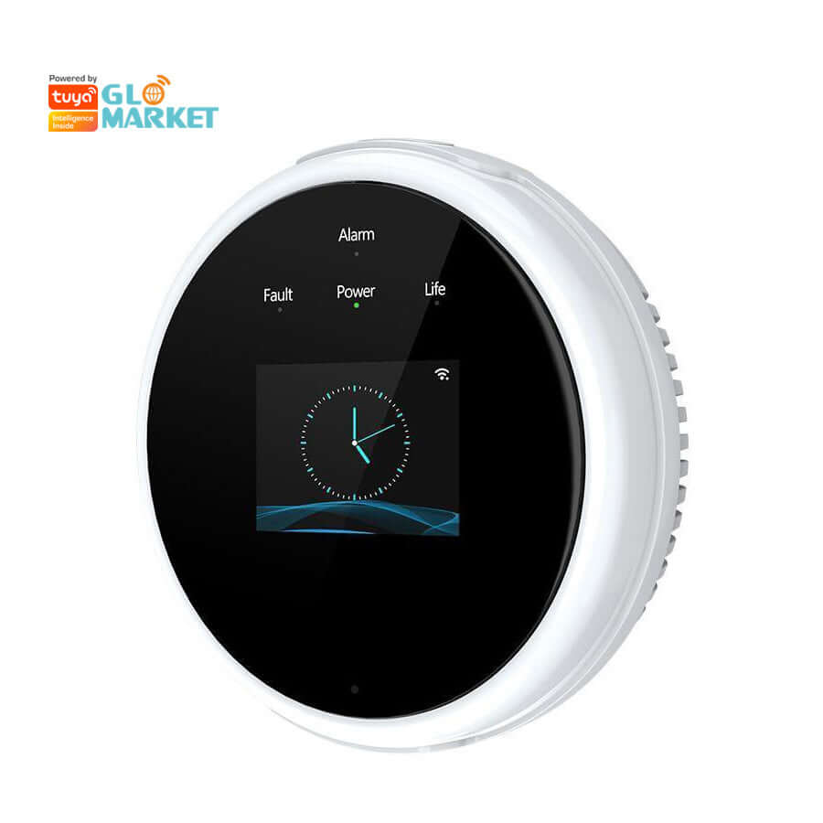 Glomarket Smart Gas Leak Detector Tuya Wifi LCD Display APP Remote Control Heat Alarm Reminder for Smart Home
