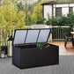 Outsunny Outdoor Storage Box with 118 Gallon Storage, Plastic Top Lid, Handles for Cushions, Pool Essentials, Garden Tools, Grey