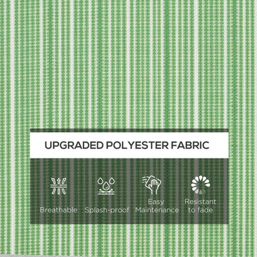 Outsunny 2-Piece Seat Cushion Replacement, Outdoor Patio Chair Cushions Set with Ties, Button Tufted, Green