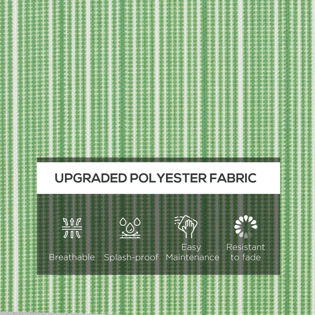 Outsunny 2-Piece Seat Cushion Replacement, Outdoor Patio Chair Cushions Set with Ties, Button Tufted, Green