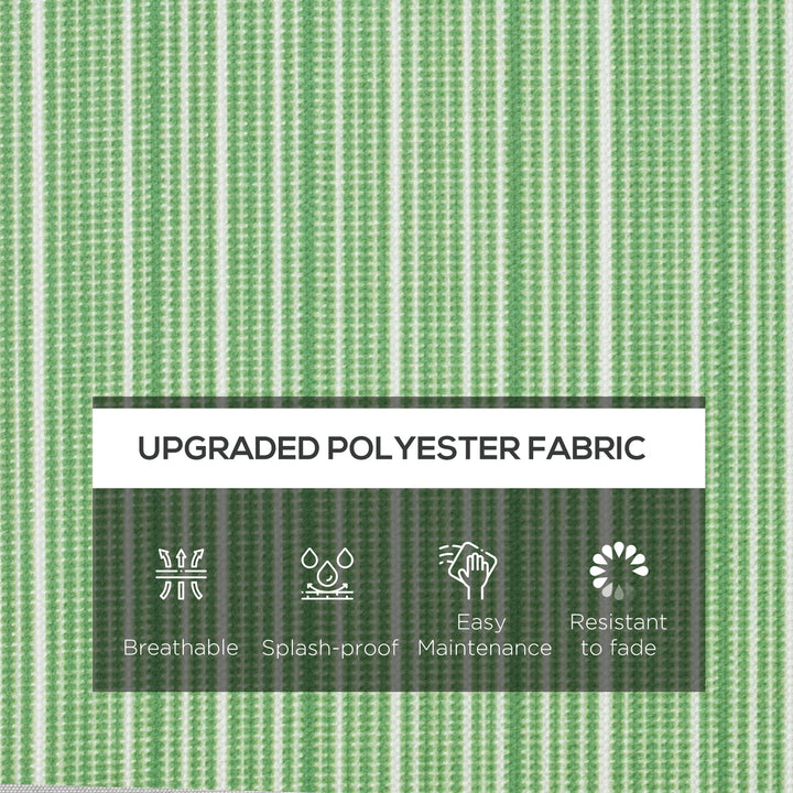 Outsunny 2-Piece Seat Cushion Replacement, Outdoor Patio Chair Cushions Set with Ties, Button Tufted, Green